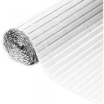 Doppelseitiger Garten-Sichtschutz Nature 1,5×3 m aus PVC in Weiß
