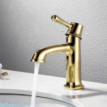 Rubinetto lavabo Rame Dorato Caldo/Freddo