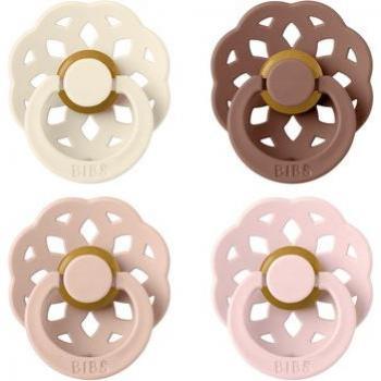Boheme‑Schnuller Set 4 x – 6–18 Monate – Mehrfarbig (Ivory, Blush, Woodchuck, Blossom)