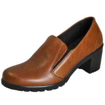 Zapato Tacón de Mocasín Imac Marrón para Mujer con Plantilla Extraíble
