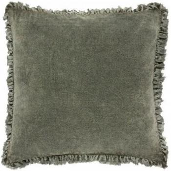 Cojín Yard Bertie 45cm x 45cm con funda de terciopelo lavado y acabado oxidado