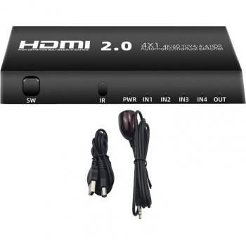 Conmutador HDMI 4x1 4K 60Hz Receptor IR