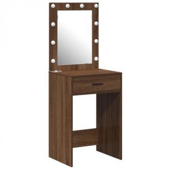 LED Illuminated Brown Oak Dressing Table 50×41×135 cm