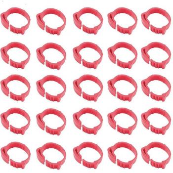 100PCS Digital Label Chicken Leg Rings - Adjustable Size for Poultry Farming