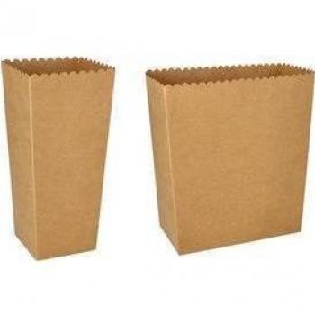 Caja de cartón para palomitas de maíz PAPSTAR, pura, cuadrada, 2.400 ml