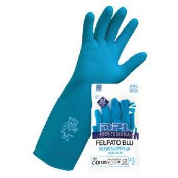 1 Paio Guanti Da Lavoro Riutilizzabili In Lattice Icoguanti Felpato Blu Xl 9-9,5