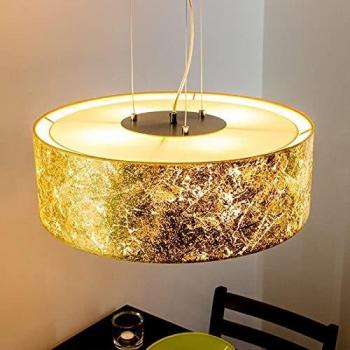 Quitani Pendelleuchte Aura Hängeleuchte Hängelampe Lampe gold Ø 50 cm 4-flammig