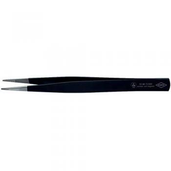 Precisione Pinzette ESD Picchi Dritto Angolare Affilato 0,9 mm Presa Superficie Riflettente Finitura Dentata Knipex