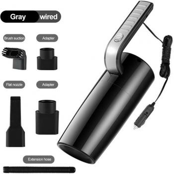 CarMate Pro 120W 12V Portable Vacuum – 4500Pa, Quiet Handheld Wet/Dry Cleaner