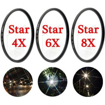 KnightX Star Line Camera Lens Filter 4x 6x 8x for Canon, Sony, Nikon