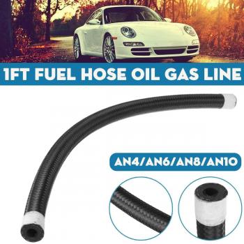 1FT AN4 AN6 AN8 AN10 Stainless Steel Braided Gas Hose