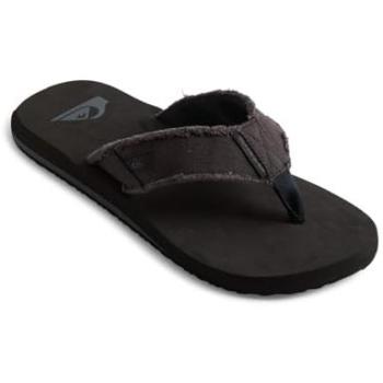 Quiksilver Monkey Abyss Flip‑Flops (Black/Dark Brown, Size 40)