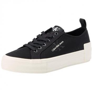 Sneakers aus Stoff Calvin Klein Jeans Bold Vulc Flatf Low Lace Mix Mtl Schwarz