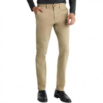 Pantalón Beige Dobby Slim Tiro Medio Bendorff