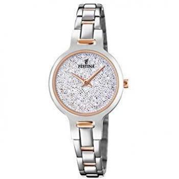 Festina Damen Uhr F20381/1 – Analog Quarz mit Edelstahlarmband