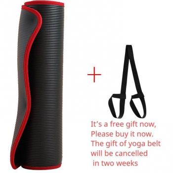 Tapis de Yoga 10mm Épais Antidérapant - 186x61 cm pour Pilates