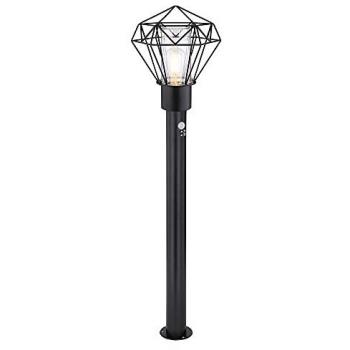ETC-SHOP Außenleuchte, Bewegungsmelder, Gitter, schwarz, H 100 cm