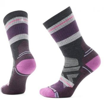 Calcetines de senderismo Smartwool Hike Saturnsphere negro gris rosa mujer - M