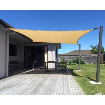 Toldo Vela Rectangular 3x4m AXT SHADE Impermeable Protección Rayos UV Exterior Arena