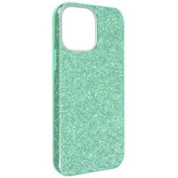 Funda Semirrígida Verde con Purpurina para iPhone 13 Pro Max
