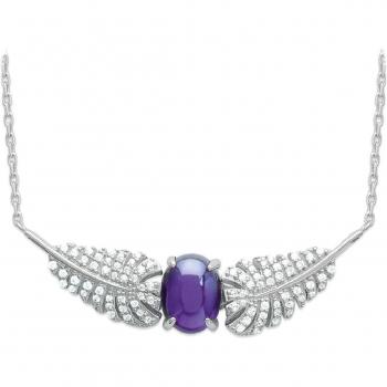 Silver Sissi Purple Pendant