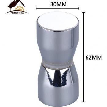 Manija de puerta de cristal para ducha Myhomera, tirador cepillado plateado con tornillo ajustable de 30 a 100mm