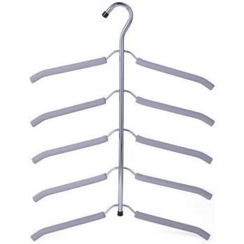 Stainless Steel Multi-layer Fishbone Wardrobe Support Hook 1pc
