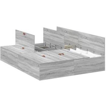 Cornice letto grigio Sonoma 200x140x31,5 cm (vidaxl)