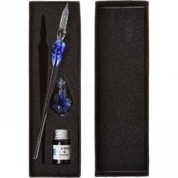 Handmade Floral Glass Dip Pen