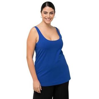 Ulla Popken Longtop, Doppellagig, Rundhals, ärmellos, Größe 42/44