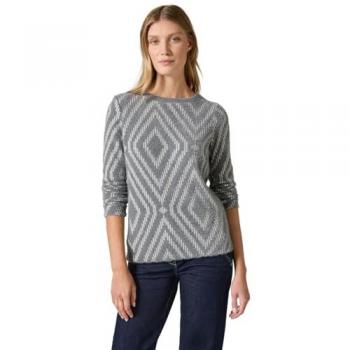 Cecil Damen Langarmshirt B322265 - platinum grey mel