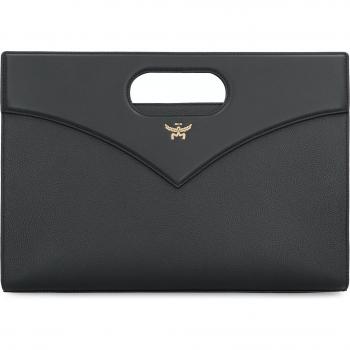 MCM Women's Black Diamond Leather Tote