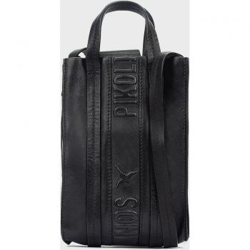 Bolso para móvil de mujer Pikolinos de piel con cierre de imán en color negro