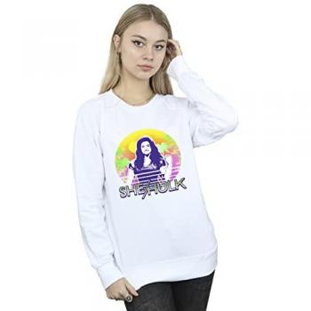 White Sunset Smiles She‑Hulk Sweatshirt