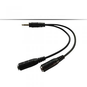Divisor Auxiliar 3.5mm M/F Dual con Plating Oro Compatible PS4 Xbox One