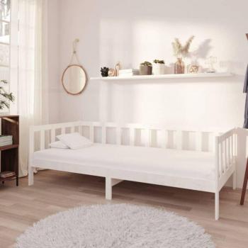 Letto Divano 90x200 in Pino, colore bianco