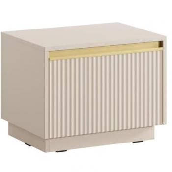 Pascal Morabito Comodino 1 Cassetto MDF Beige & Dorato – Posinia