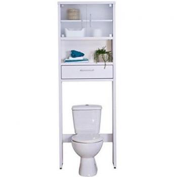Topkit – Meuble de salle de bains au-dessus des toilettes Gala 8950 colonne blanche, étagère 194 × 65 × 25 cm