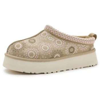 UGG Tazz Sun Stitch Beige Mules Women Size 8 US