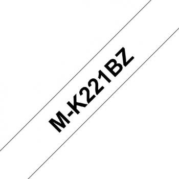 Brother Fita M-K221 Preto-Branco, 9 mm × 8 m – Máquina de Gravar PT‑65/75/85/110