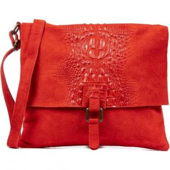 Bolso Mujer Italia: Grabado Cocodrilo en Piel Auténtica