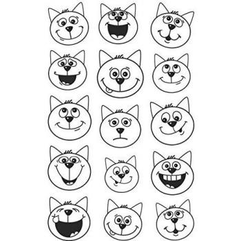 Z-Design 56092 Papier Sticker Emoticon Katze