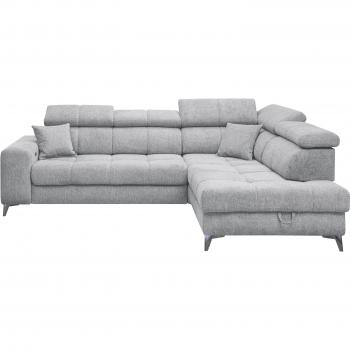 ED EXCITING DESIGN Ecksofa Sydney mit Bettkasten und verstellbarem Kopfteil