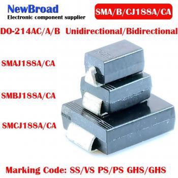 10PCS SMD TVS Diode Unidirectional SMBJ188A