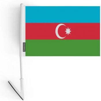 Polyester Azerbaijan Flag Decals – 14×21 cm, Set of 10 – Multi‑Color