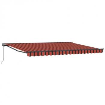 Tenture de protection orange et marron 450 × 300 cm – Vidaxl