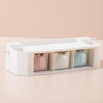Spice Rack Storage Set with Sugar Bowl and Salt Shaker