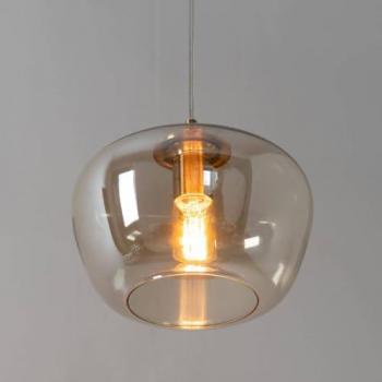 Lámpara de Techo de Cristal y Acero Inoxidable 17 cm