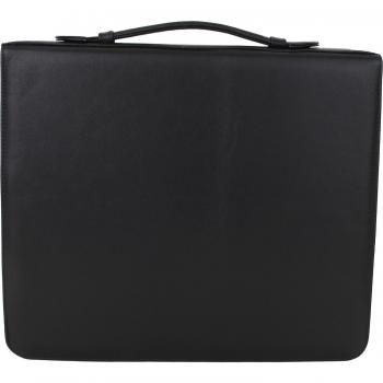 Dermata Leder‑Ringleiste Mappe – Nappa Schwarz, 04