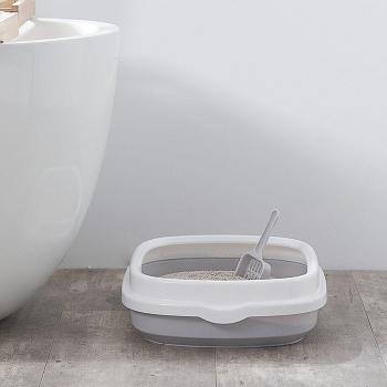 Open Top Cat Litter Box with Hood